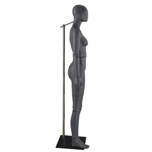 Manichino donna snodato testa a uovo 02B con attacco collo