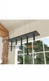 Sospensione rettangolare con tubi Led