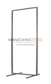 Stender tubo quadrato 60 cm regolabile - verniciato alluminio opaco
