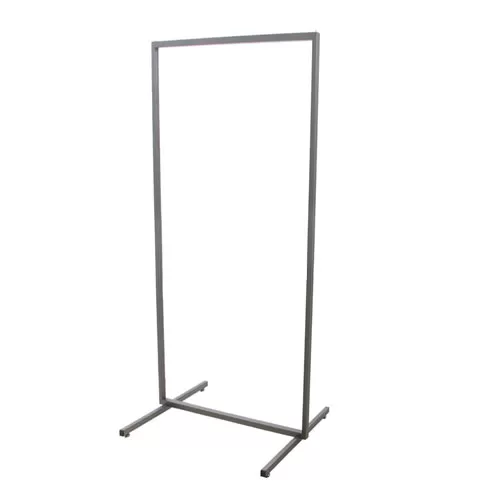 Stender tubo quadrato 60 cm regolabile - verniciato alluminio opaco