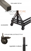 Stender regolabile in altezza rinforzato per carichi MAXI - 150 cm