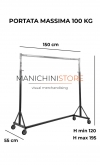 Stender regolabile in altezza rinforzato per carichi MAXI - 150 cm