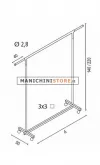 Stender pieghevole regolabile da 140 cm