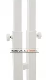 Espositore porta abiti doppio regolabile in tubo quadro - bianco