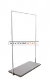 Stender cromato con Ripiano inferiore in legno