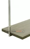 Stender cromato con Ripiano inferiore in legno