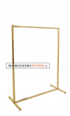 Stender tubo quadrato 100 cm con piedini - oro