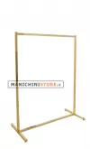 Stender tubo quadrato 100 cm con piedini - oro