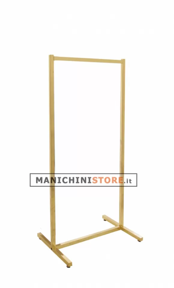 Stender tubo quadrato 60 cm - oro