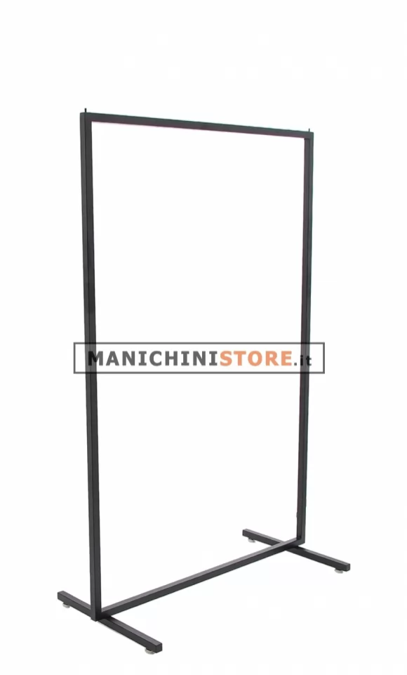 Stender tubo quadrato 100 cm nero