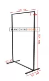 Stender tubo quadrato 100 cm nero