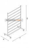 Stender porta appendini a 8 barre