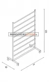 Stender porta appendini a 8 barre