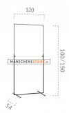 Square tube 120 cm clothes rack - adjustable