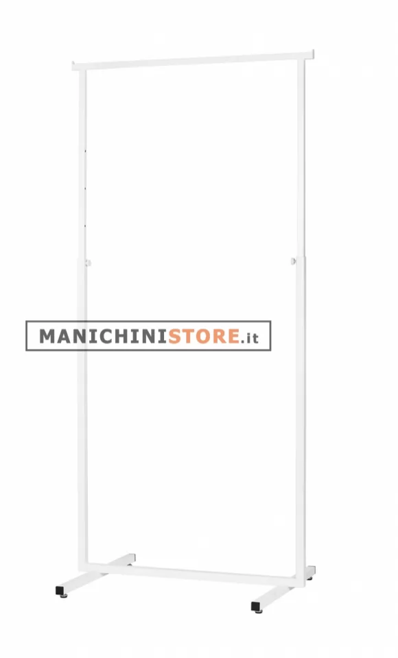 Stender tubo quadrato 60 cm regolabile - bianco