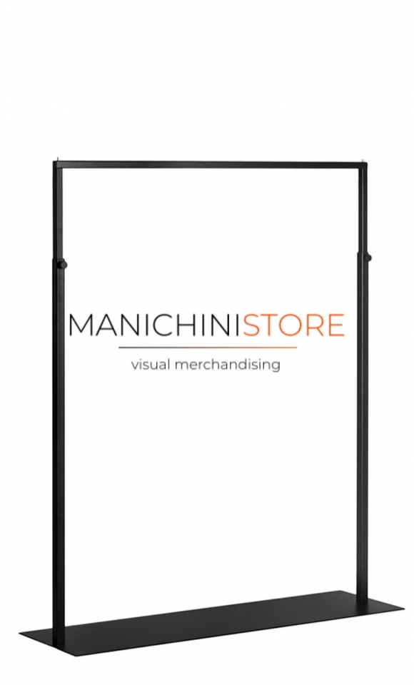 Adjustable clothes rack in square tube 120 - black