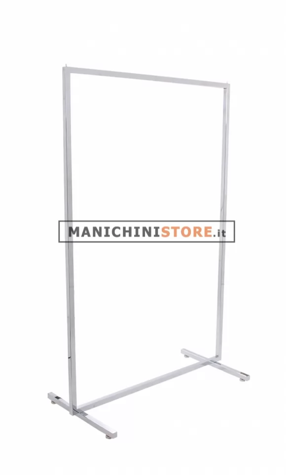 Stender tubo quadrato 100 cm cromato