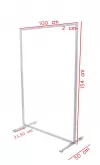 Stender tubo quadrato 120 cm cromato