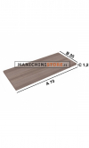Ripiano in legno d'olmo 70x35 cm