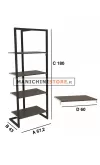 Stender autoportante con ripiani 67,2 cm