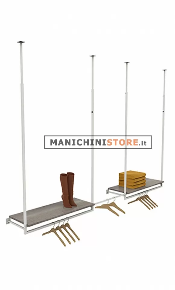 Kit struttura U a soffitto con ripiani