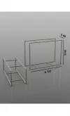 Tavolo con doppio piano h 90 cm