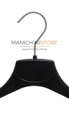 Hanger with shoulder notches 39 x 2,5 cm. Black Velvet