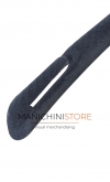 Hanger with shoulder notches 39 x 2,5 cm. Grey Velvet