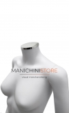 Busto donna bianco con braccia e base