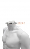 Busto uomo bianco con braccia e base da banco