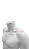 Busto uomo bianco con braccia e base
