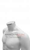 Busto uomo bianco con testa, braccia e base