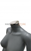 Busto donna grigio con testa, braccia e base da banco