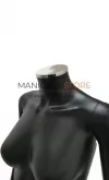Busto donna nero con testa, braccia e base da banco