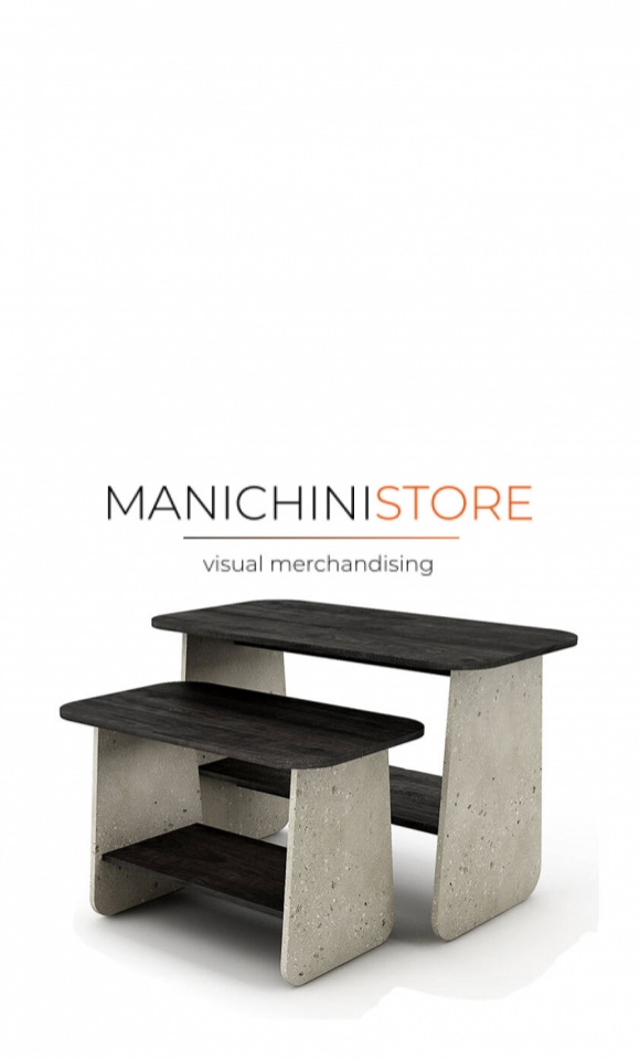 Pair of rectangular display table