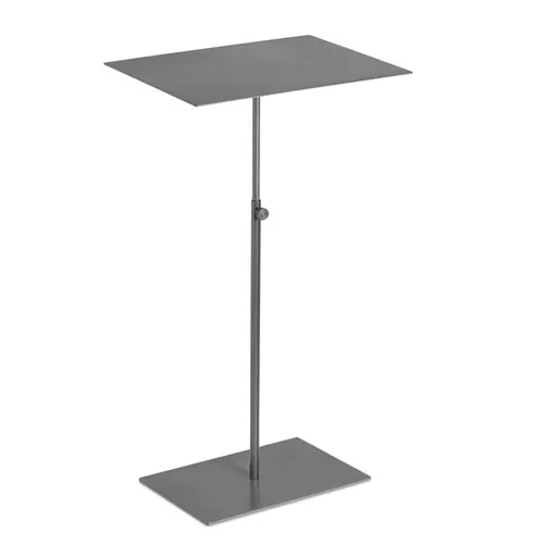 Tavolino espositore rettangolare 60 - alluminio opaco
