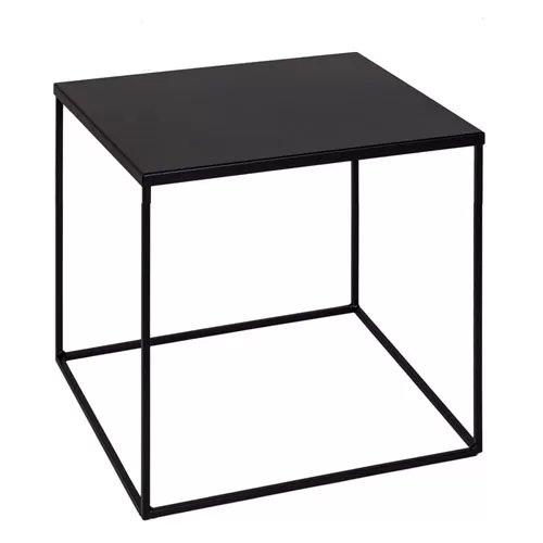 Cubo-Tavolo in filo ferro nero 40 cm