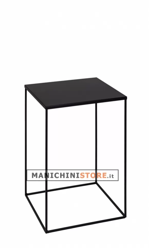 Cubo-Tavolo in filo ferro nero 60 cm