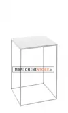 Cubo-Tavolo in filo ferro bianco 60 cm