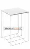 Cubo-Tavolo in filo ferro bianco 80 cm