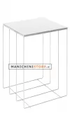Cubo-Tavolo in filo ferro bianco 80 cm