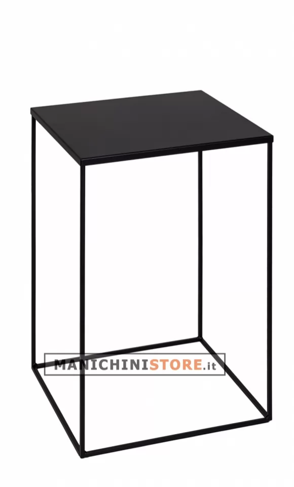 Cubo-Tavolo in filo ferro nero 80 cm