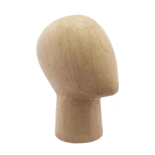 Testa donna rivestita in cartapesta H 10