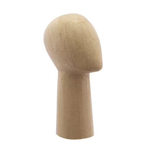Testa donna rivestita in cartapesta H 20