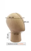 Testa donna rivestita in cartapesta H 10