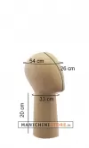 Testa donna rivestita in cartapesta H 20