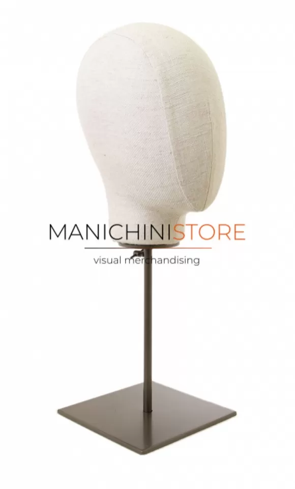 Testa porta accessori in tessuto con base in metallo brown