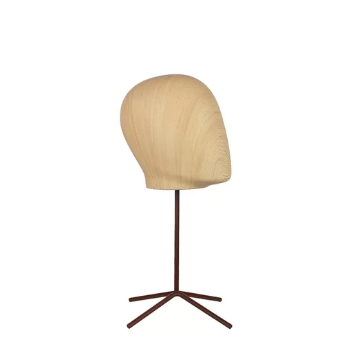 Testa donna con base effetto legno chiaro