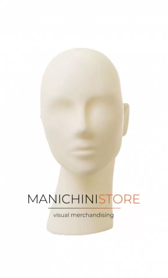 Testa donna in plastica grezza