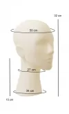 Testa donna in plastica grezza